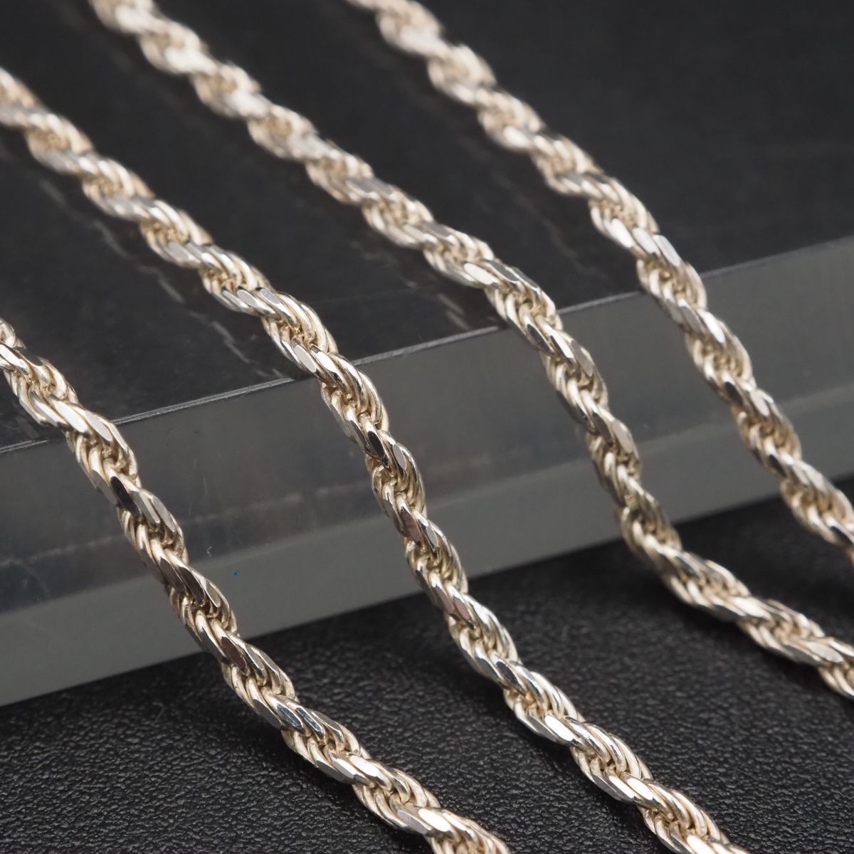 H913 ヴィンテージ 925 ITALY刻印 ネックレス スクリュー ロープ