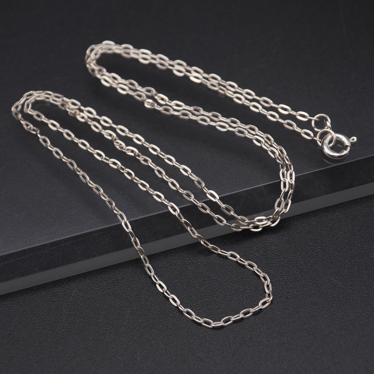 H883 ヴィンテージ 925刻印 ネックレス あずき アズキチェーン