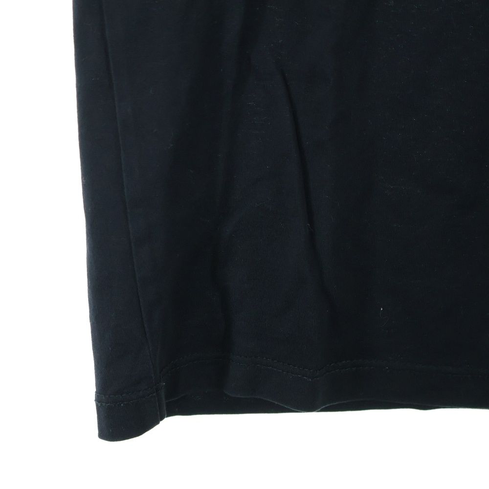 MONCLER (モンクレール) 19AW MAGLIA T-SHIRT フロントロゴ刺繍パッチ クルーネック 半袖Tシャツ カットソー ブラック E20918032500 8390Y