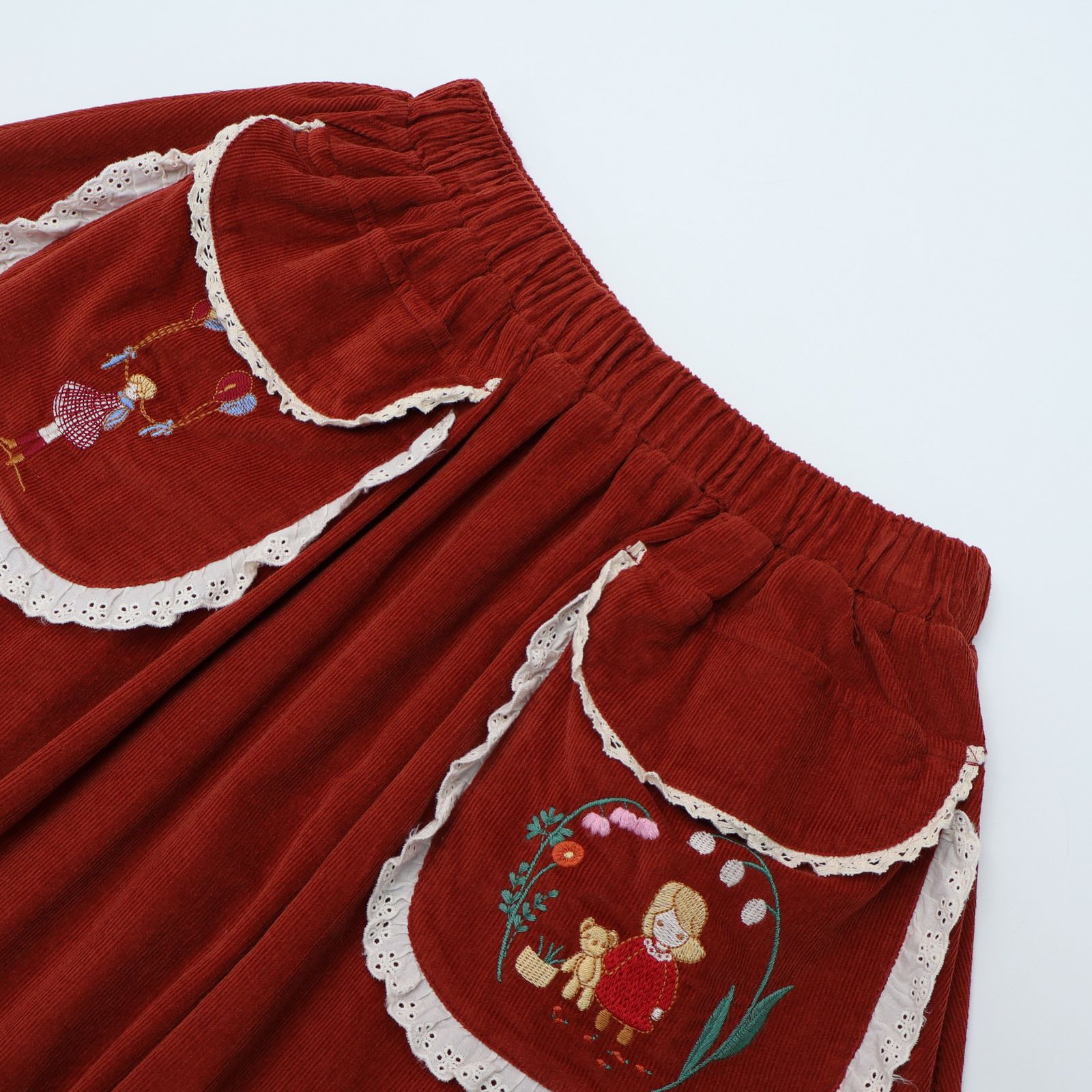 アウトポケット ゴールデンパッチ 起毛 スカート Long フ ユニーク