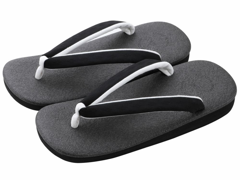 紳士用 菱屋謹製 カレンブロッソ ソフト鼻緒 メンズ カフェ草履 Ｌサイズ ダークグレー st 118 １１