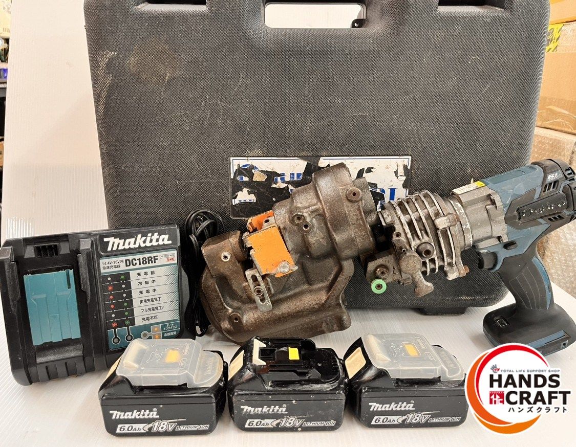 オグラ Ogura 18 V コードレスパンチャー 複動式 6.0 Ah×3 充電器付き 品