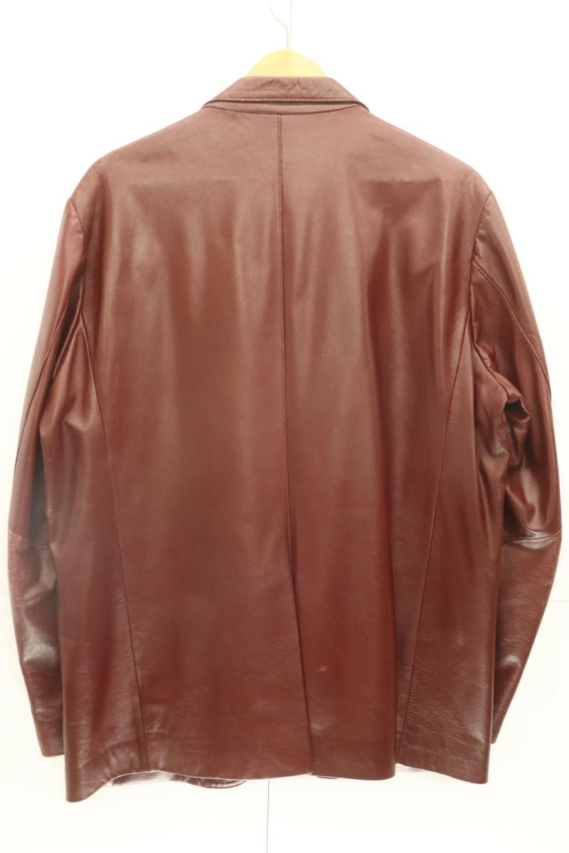 中古】 BALMAIN メンズレザージャケット XL レザーテーラード