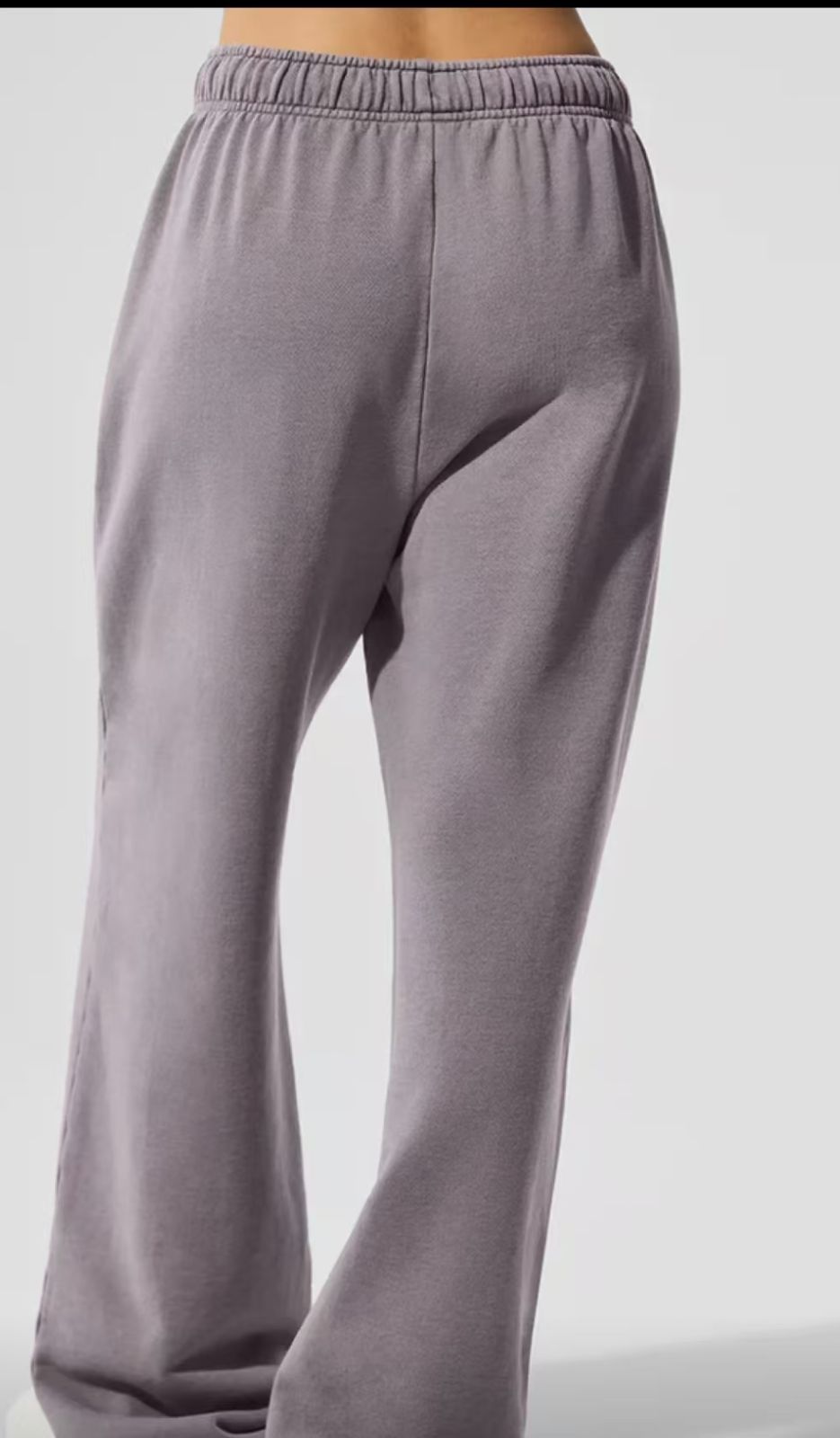 優しい色合い スウェット ロングパンツ ロゴ刺繍入り マッシュルーム 展開