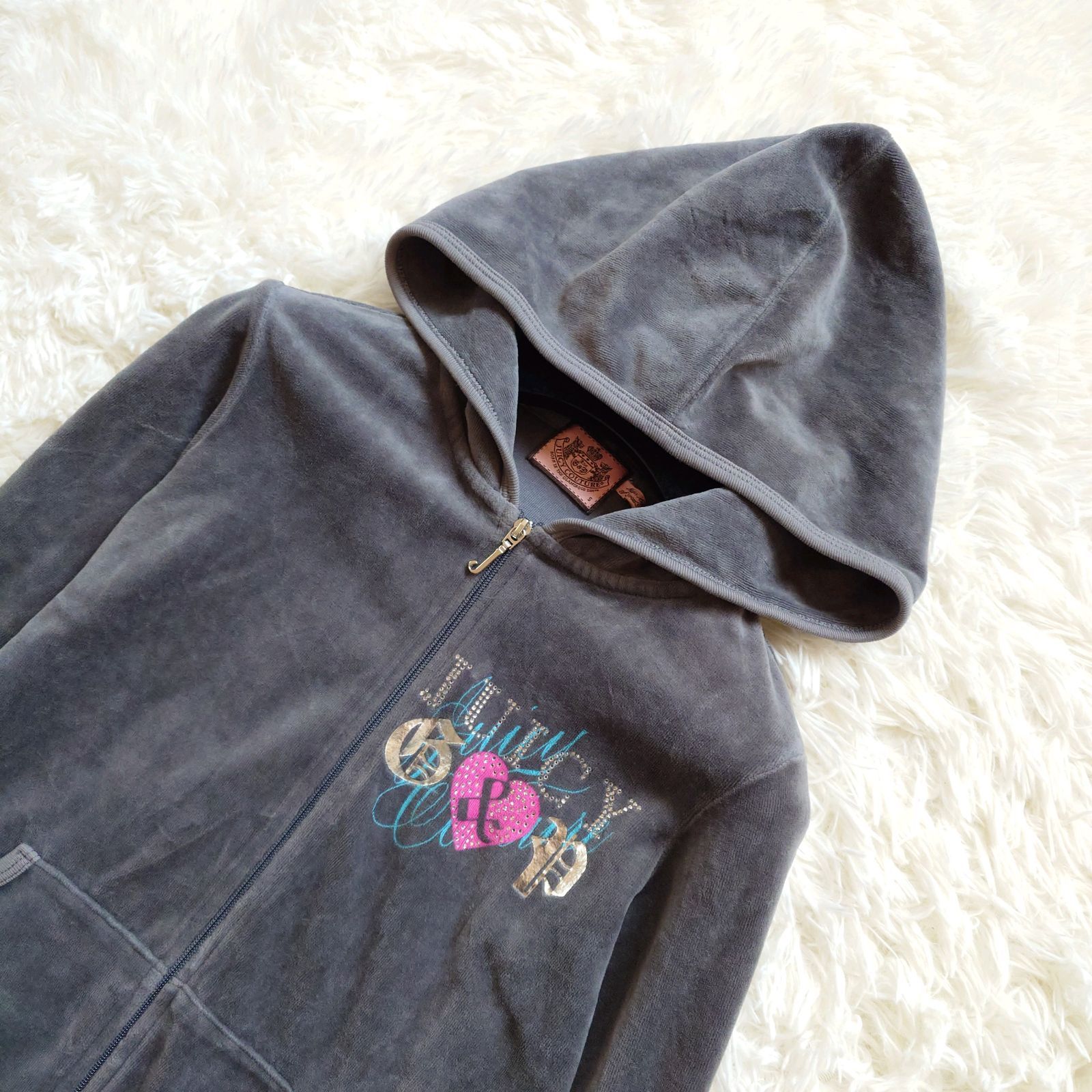 JUICY COUTURE ジューシークチュール Y2K ベロア ラインストーン