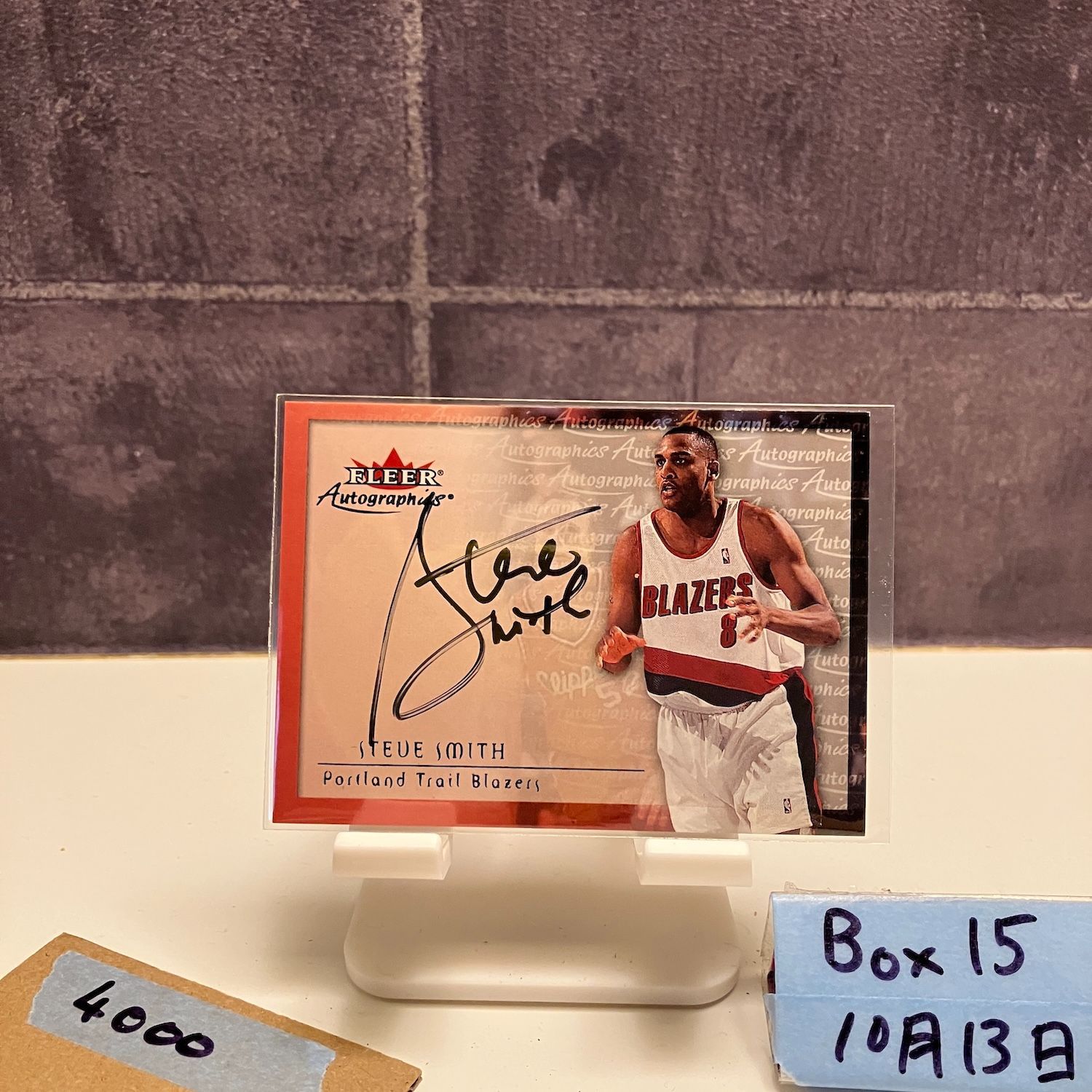 2000 Fleer Autographics Steve Smith 直筆サインカード Portland