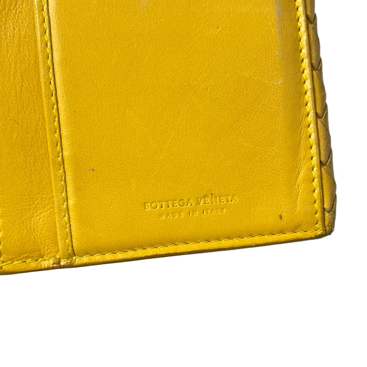 BOTTEGA イエロー レザー 長財布 BOTTEGA VENETA(ボッテガヴェネタ) 長財布 イントレチャート 134075