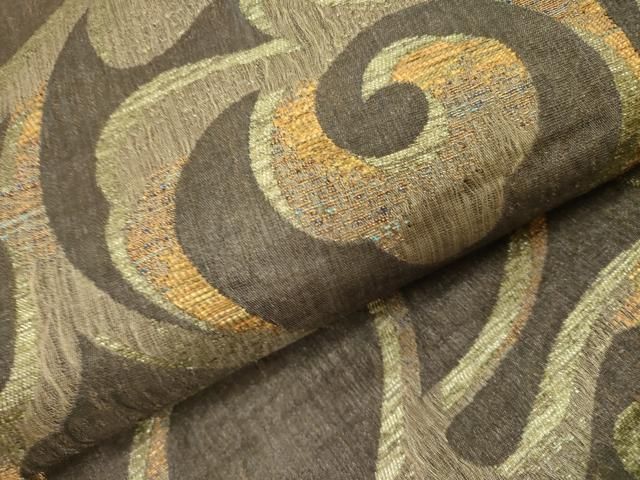  平和屋着物 美しいキモノ お馴染みのメーカー となみ織物 六通柄袋帯 スリーシーズン 春夏秋 唐草文 金糸 正絹 op 袋帯 帯