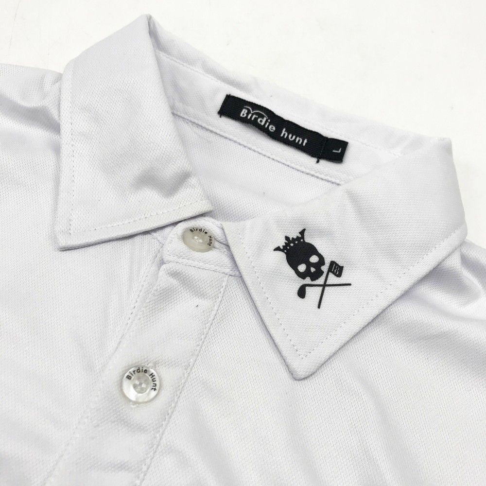 サイズ：L BIRDIE HUNT バーディーハント 半袖ポロシャツ 総柄