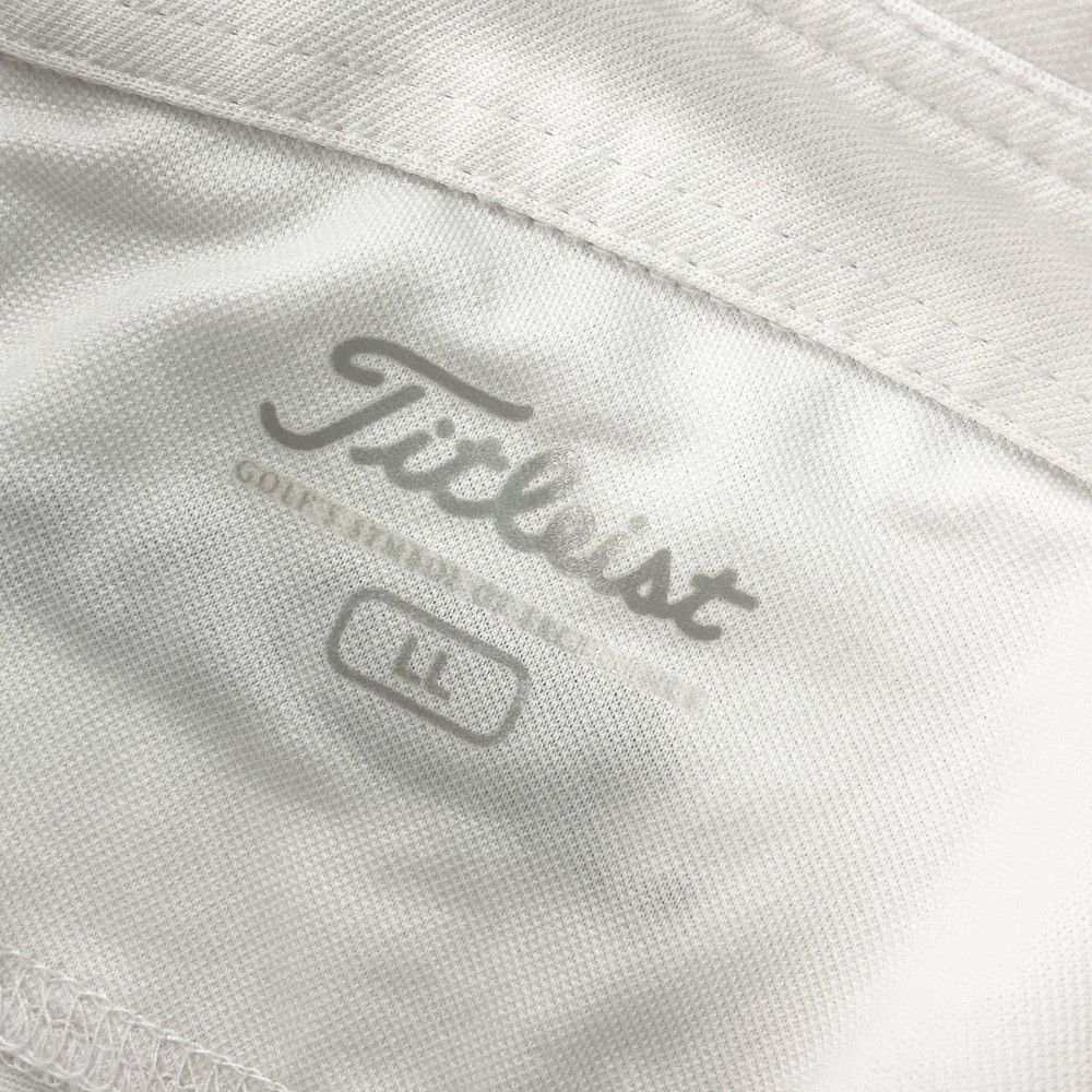サイズ：LL TITLEIST タイトリスト 半袖ポロシャツ 総柄 ホワイト系