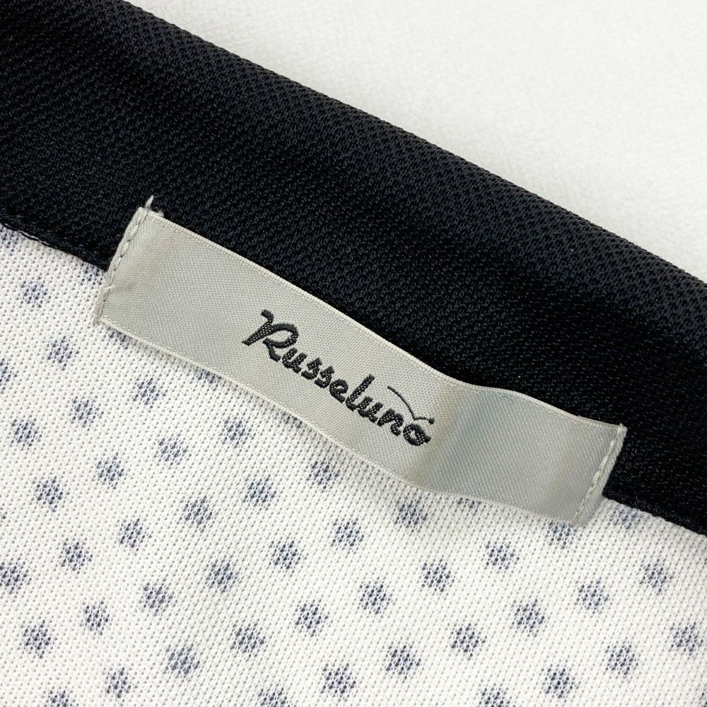 サイズ：4 RUSSELUNO ラッセルノ 半袖ポロシャツ ルチャ 星柄 ホワイト