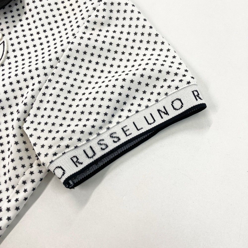 サイズ：4 RUSSELUNO ラッセルノ 半袖ポロシャツ ルチャ 星柄 ホワイト