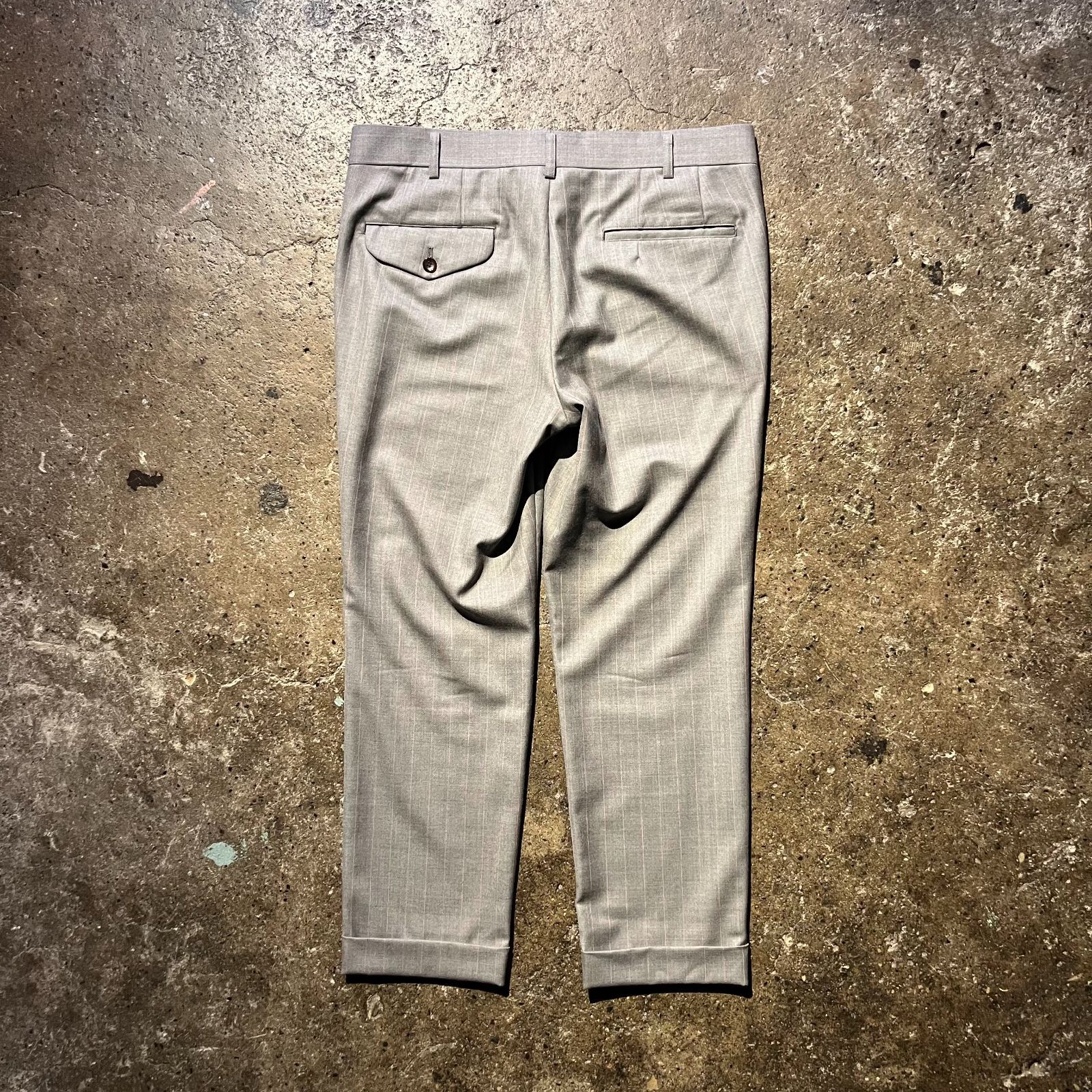 COMME des GARCONS HOMME PLUS 23aw ストライプクロップドパンツ 9部丈