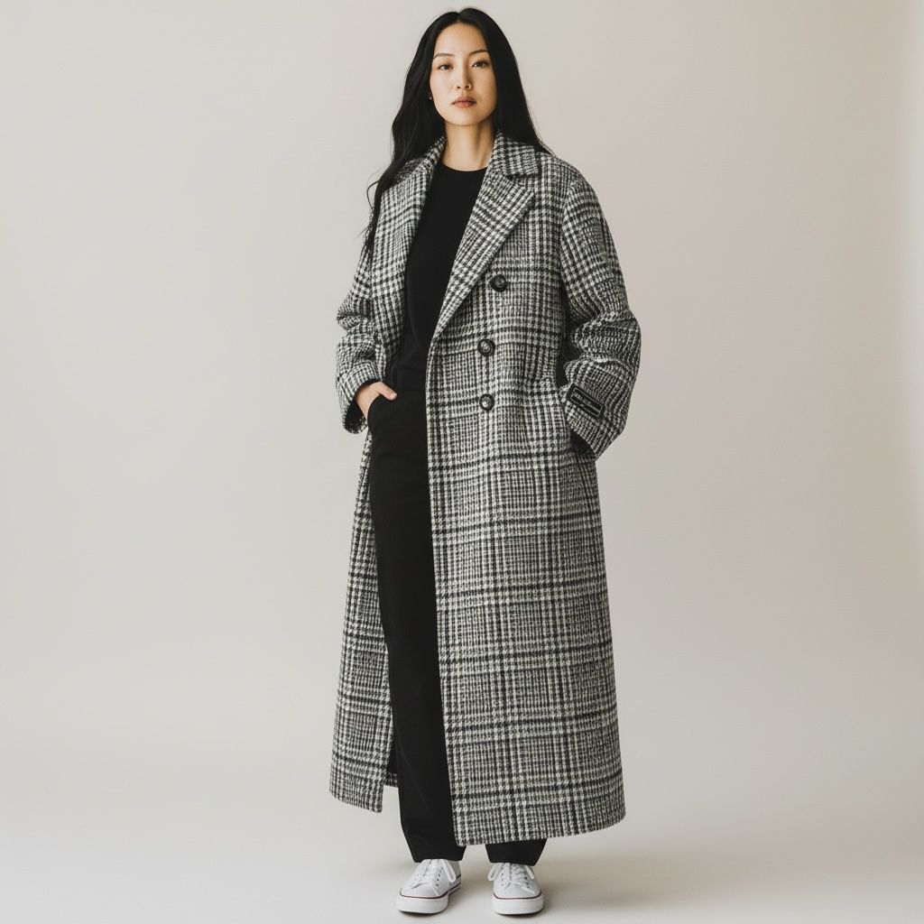 Jules Tournier 千鳥格子 ハウンドトゥース ダブルチェスター ロング