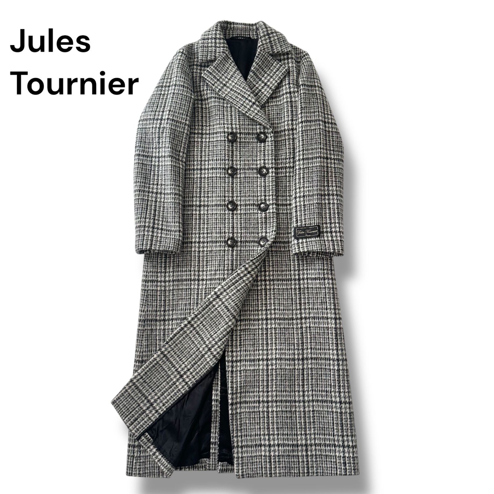 Jules Tournier 千鳥格子 ハウンドトゥース ダブルチェスター ロング