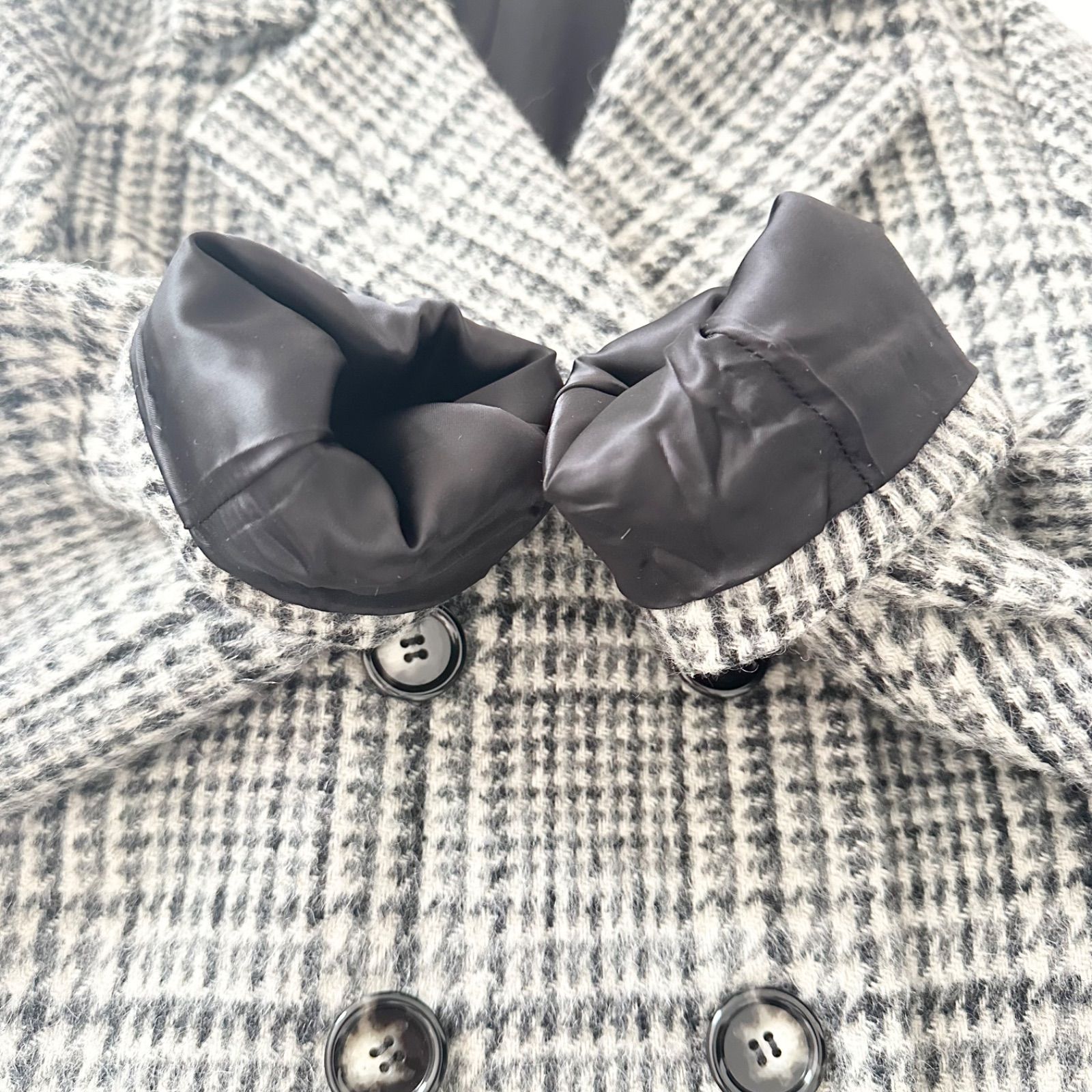 Jules Tournier 千鳥格子 ハウンドトゥース ダブルチェスター ロング