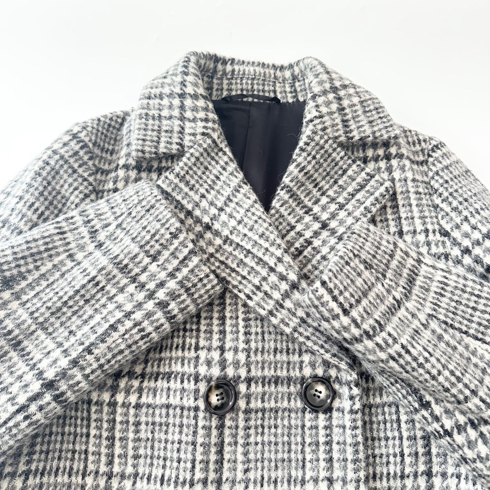 Jules Tournier 千鳥格子 ハウンドトゥース ダブルチェスター ロング