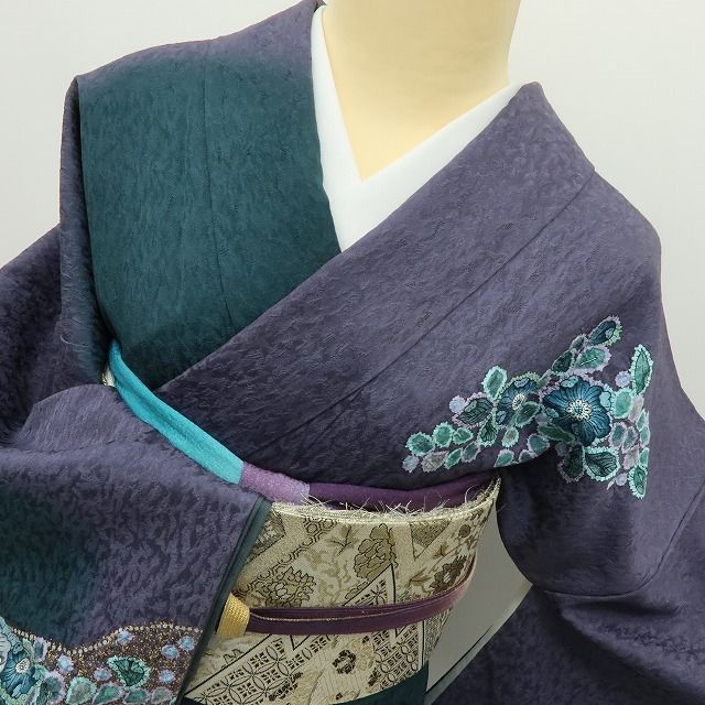 六花-RIKKA- 美品 正絹 林淳一落款 辻が花 トールサイズ 手縫い仕立て