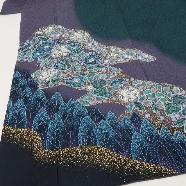 六花-RIKKA- 美品 正絹 林淳一落款 辻が花 トールサイズ 手縫い仕立て