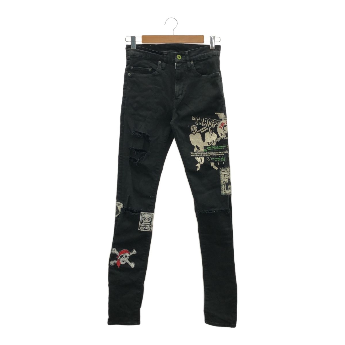 GLAMOUR CRAMPS クランプス ブラック スキニー パンツ ヒステリックグラマー 28インチ 品 tsu