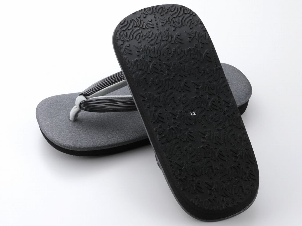  紳士用 菱屋謹製 カレンブロッソ ソフト鼻緒 メンズ カフェ草履 ＬＬサイズ ダークグレー st 118 １３ 草履 和装履物