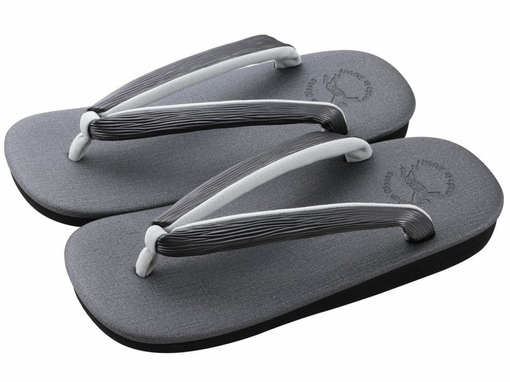 紳士用 菱屋謹製 カレンブロッソ ソフト鼻緒 メンズ カフェ草履 ＬＬサイズ ダークグレー st 118 １３