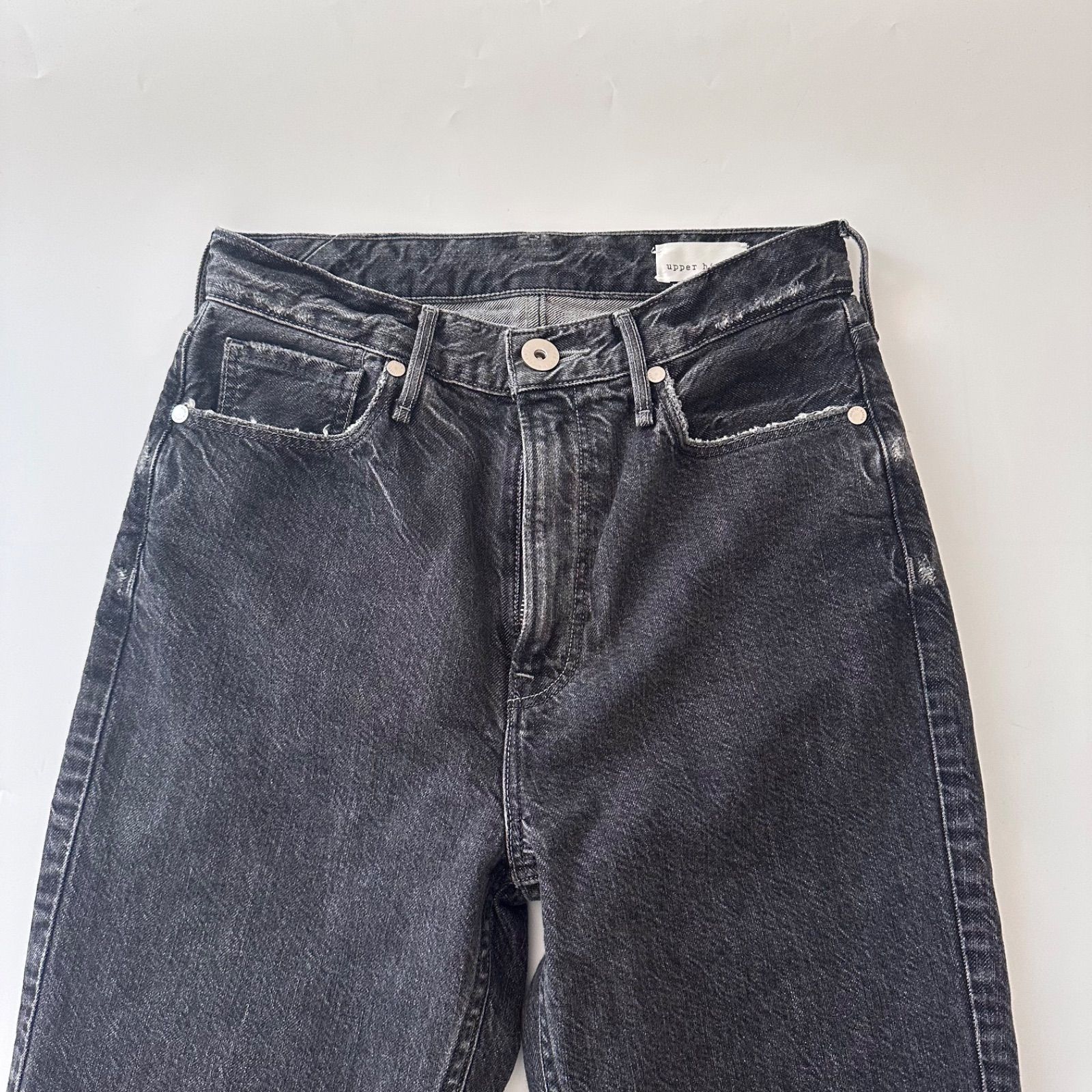 美品 upper hights THE KELLY ハイライズ ストレート デニム INK