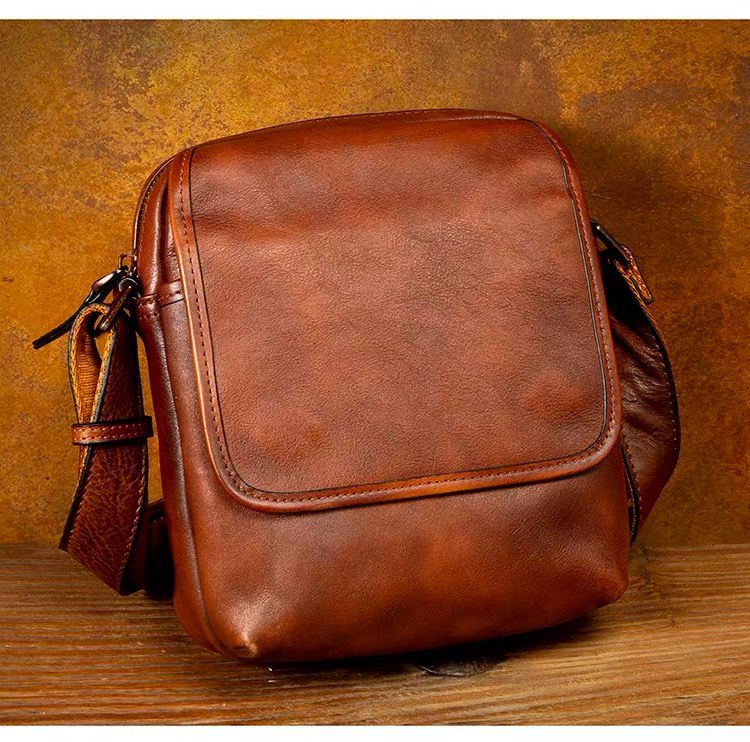 h ヴィンテージ風 フルグレイン 本革 ショルダーバッグ メンズ レディース 植鞣し牛革 手工擦色 斜め掛けバッグ 通勤 旅行 カジュアル