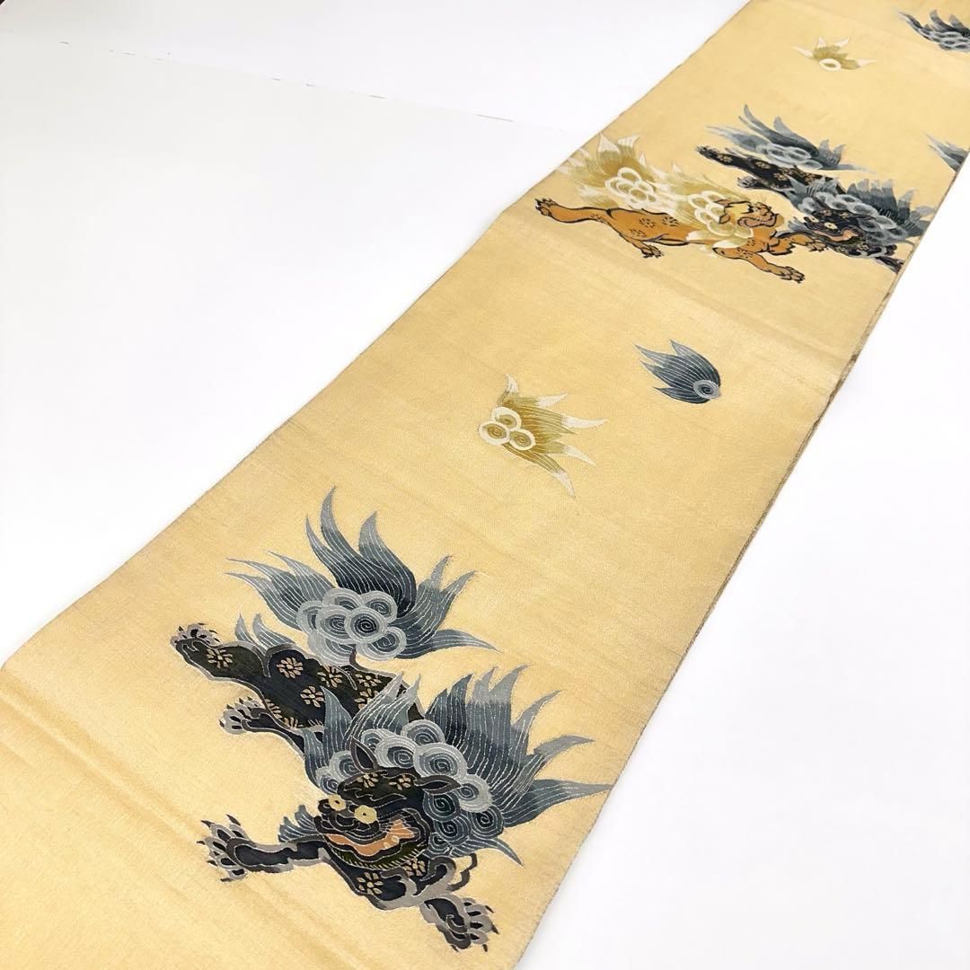 着物と帯 時流】SF25870s◇正絹 夏袋帯◇紗 明綴れ 長尺 帯芯有り