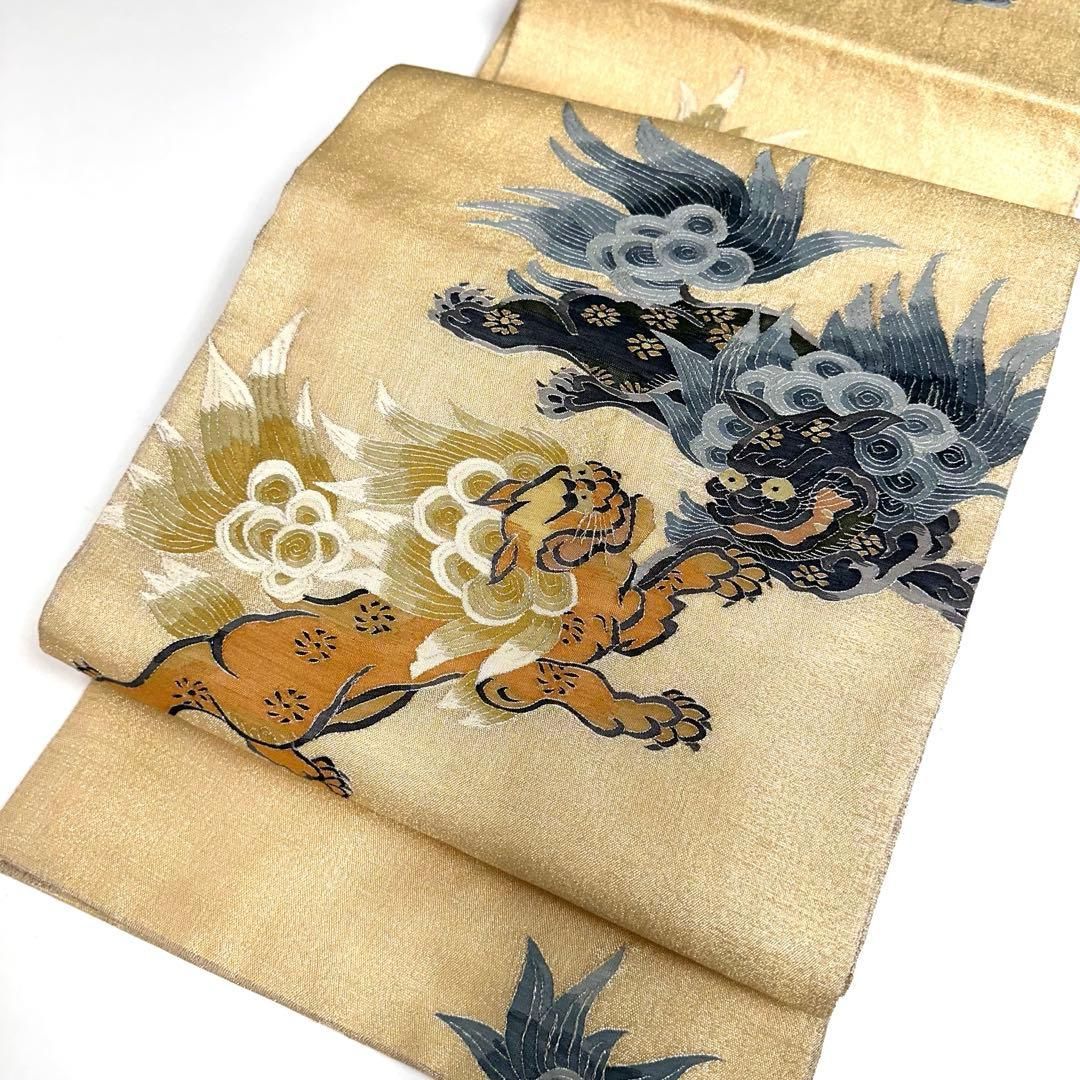 着物と帯 時流 SF 25870 s 正絹 夏袋帯 紗 明綴れ 長尺 帯芯有り