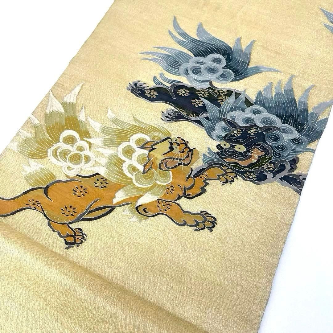 着物と帯 時流】SF25870s◇正絹 夏袋帯◇紗 明綴れ 長尺 帯芯有り