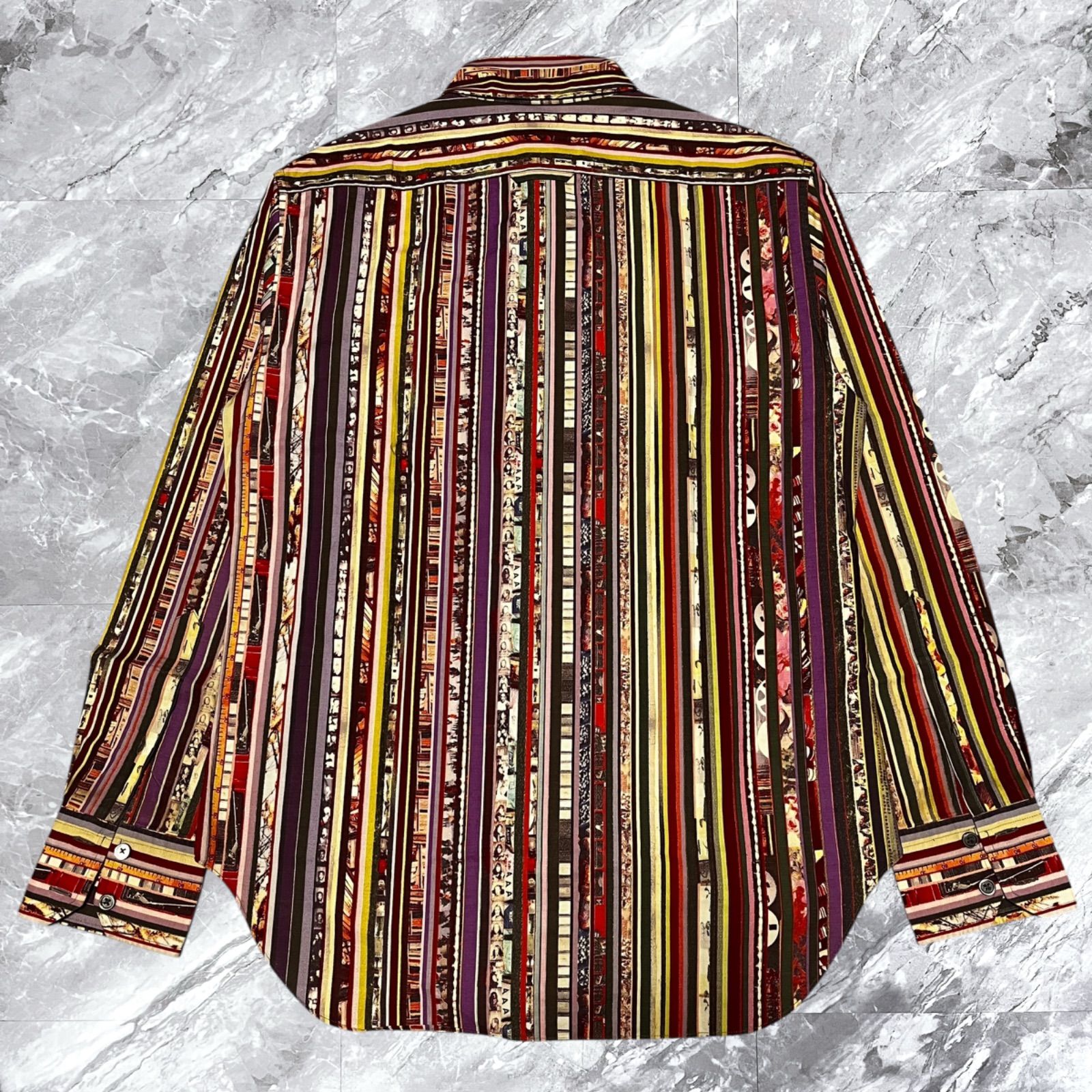 希少 Paul Smith ポールスミス 長袖シャツ マルチストライプ 総柄