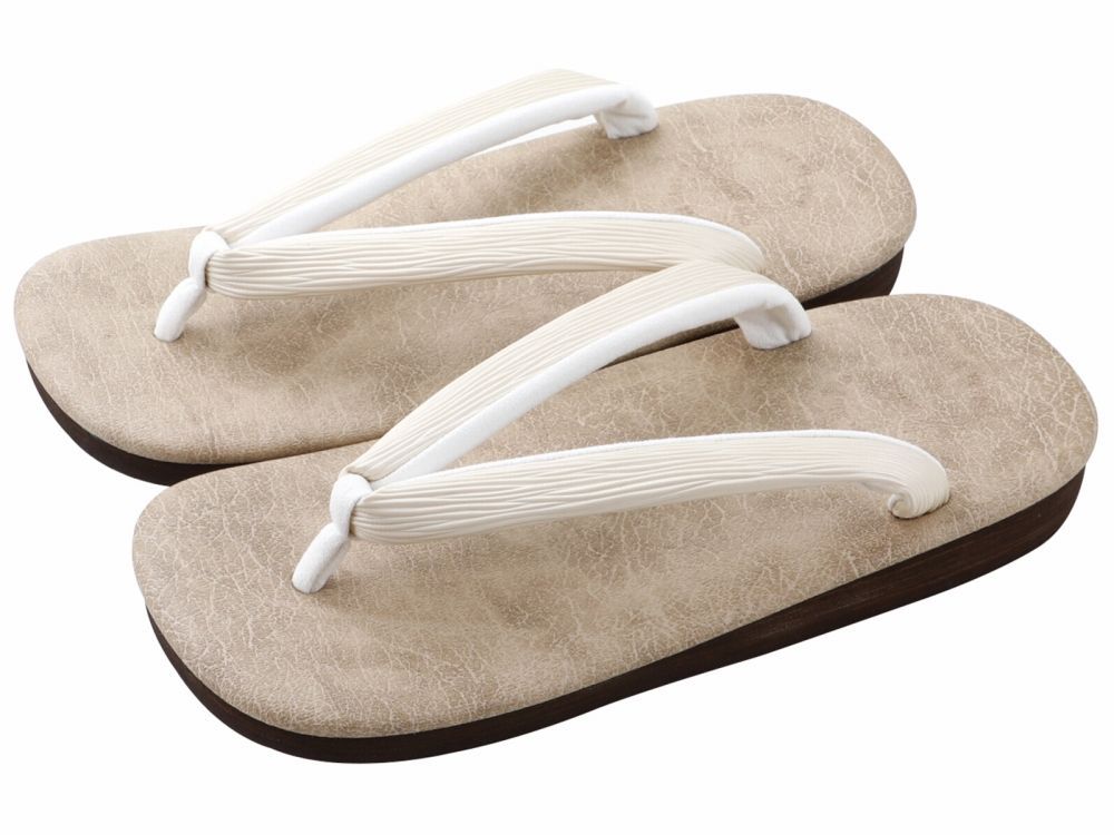 紳士用 菱屋謹製 カレンブロッソ ソフト鼻緒 メンズ カフェ草履 ＬＬサイズ ライトブラウン st 118 １４