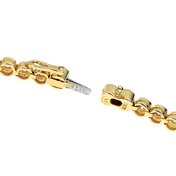 K18YG ダイヤモンド ブレスレット 1.25ct テニス - メルカリ