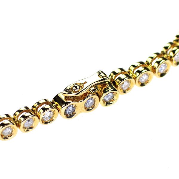 K18YG ダイヤモンド ブレスレット 1.25ct テニス - メルカリ