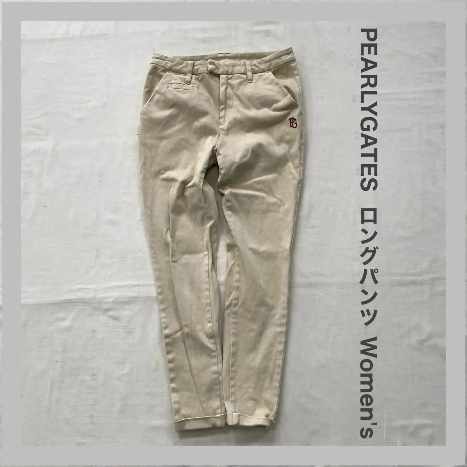 新品【パーリーゲイツ】ロゴ刺繍 ハイパーストレッチ ゴルフパンツ 4(w78 ) パーリーゲイツ 中綿 ストレッチ ゴルフパンツ 4 M黒 刺繍ロゴ 防寒 暖