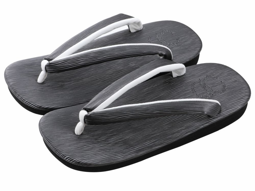 紳士用 菱屋謹製 カレンブロッソ ソフト鼻緒 メンズ カフェ草履 ＬＬサイズ ダークグレー st-118-１５