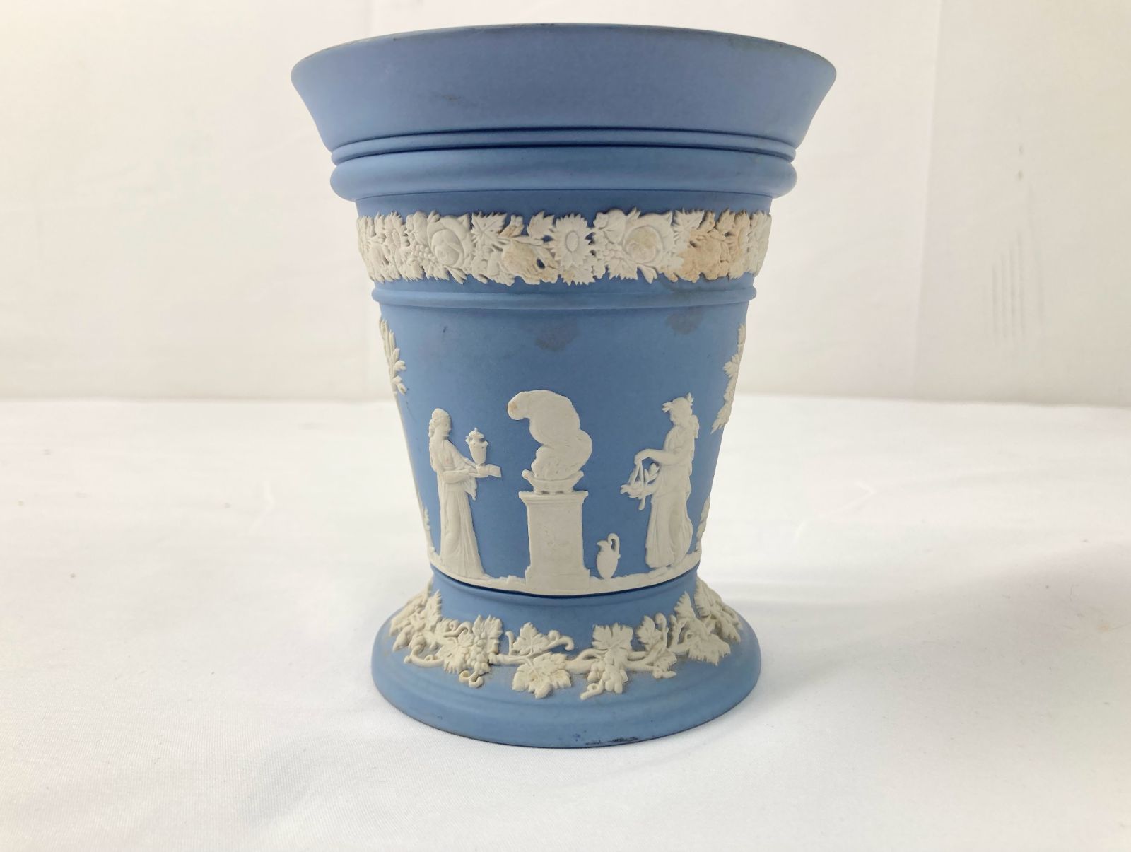 ウェッジウッド ジャスパー ウエッジウッド 花瓶 高さ約20cm ブルー