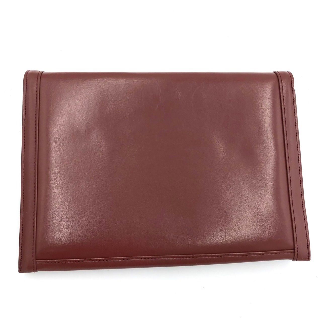 タイトル カルティエ クラッチバッグ マストライン ボルドー レザー