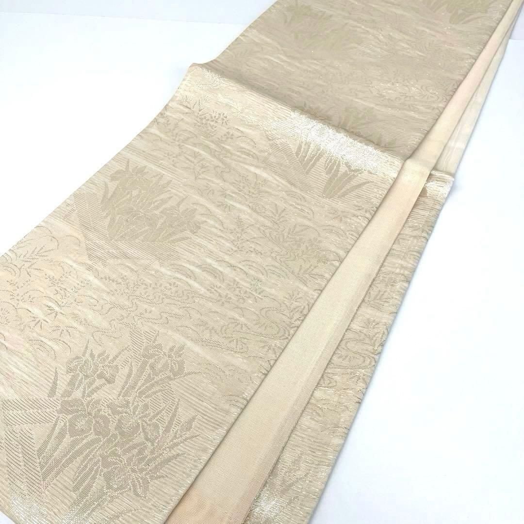 着物と帯 時流 SF 25862 s 正絹 夏袋帯 紗 ゴールド 帯芯入 菖蒲