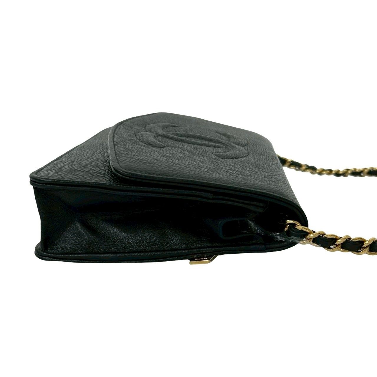 美品 シャネル マトラッセ キャビアスキン チェーンショルダーバッグ シール有 極 美品 シール有 6番台 CHANEL シャネル ココマーク キャビアスキン