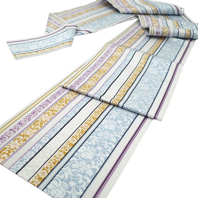 新品】 名古屋帯 未使用 本場筑前博多織 井上絹織 正絹 八寸 博多織