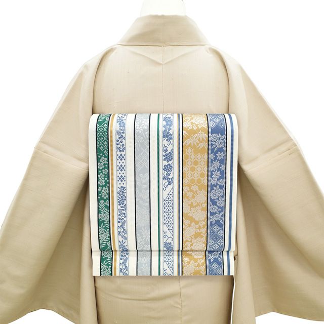 新品】 名古屋帯 未使用 本場筑前博多織 井上絹織 正絹 八寸 博多織