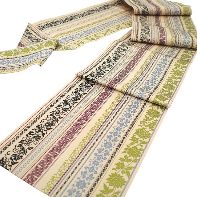 新品】 名古屋帯 未使用 本場筑前博多織 井上絹織 正絹 八寸 博多織