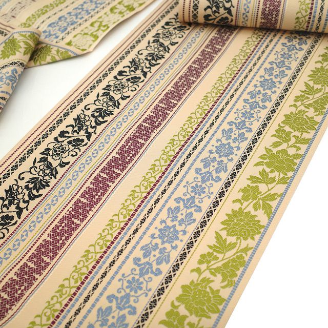 新品】 名古屋帯 未使用 本場筑前博多織 井上絹織 正絹 八寸 博多織