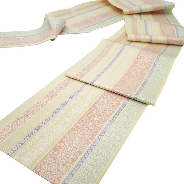 新品】 名古屋帯 未使用 本場筑前博多織 井上絹織 正絹 八寸 博多織