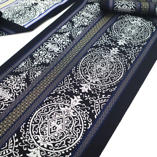 新品】 名古屋帯 未使用 本場筑前博多織 井上絹織 正絹 八寸 博多織