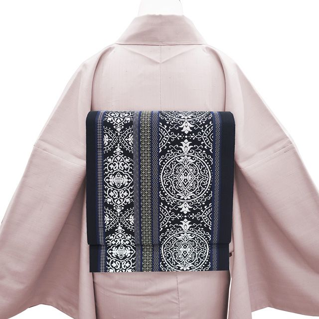 新品】 名古屋帯 未使用 本場筑前博多織 井上絹織 正絹 八寸 博多織