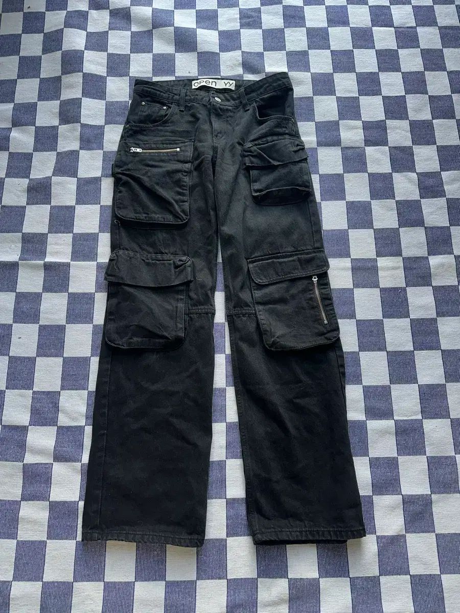 オープンワイワイ デニム カーゴ ポケットパンツ 2