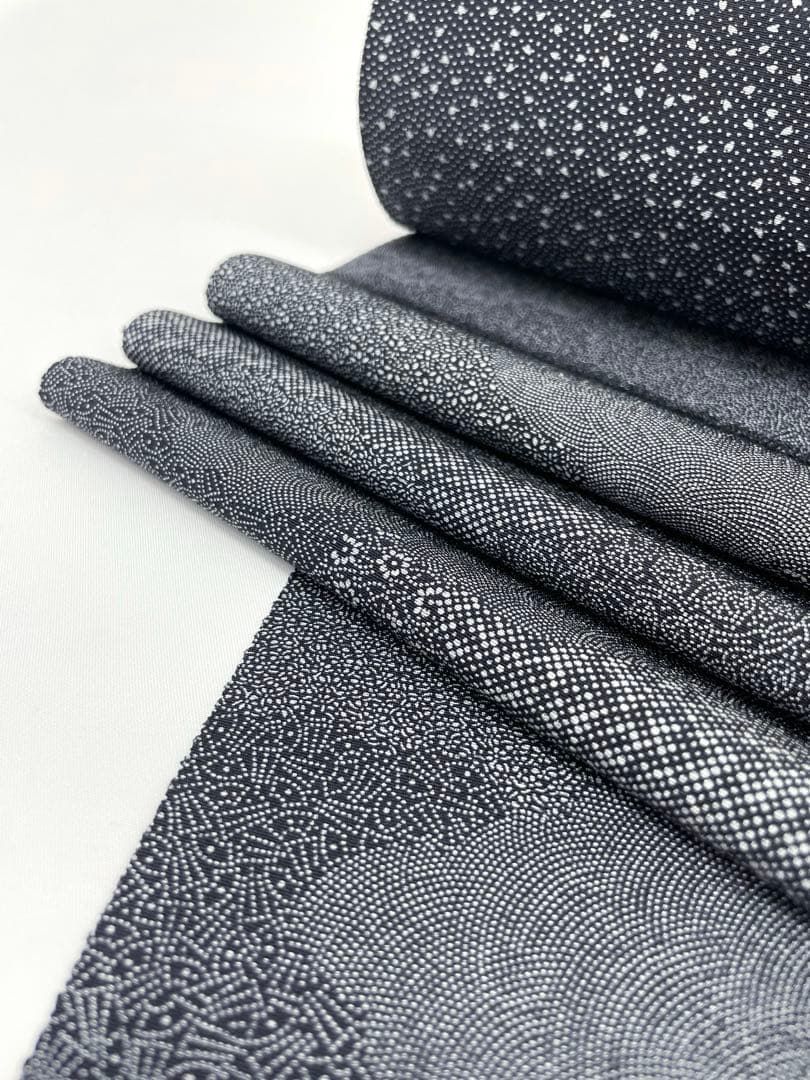 小紋 江戸小紋 伊勢型 両面織 裂取×花びら 反物 正絹 O132 - メルカリ